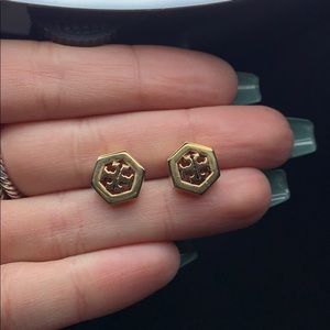 Tory Burch logo earrings